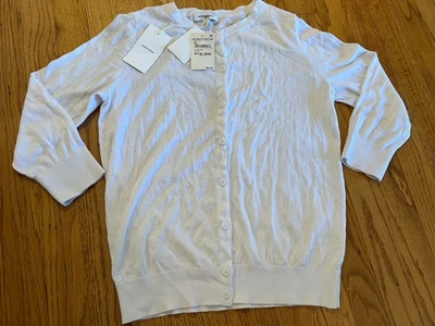 Cardigã suéter feminino marca Nordstrom novo com etiquetas marfim camisa manga longa tamanho XS NOVO - Imagem 1 de 4