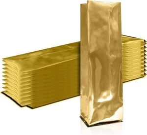 Pacific Pelican Golden Foil Bag – 4oz Heat-Sealed Gift & Storage Bag (No Valve) - Picture 1 of 4