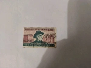 Francobolli Italia repubblica usati 1951 lire 10 Verde e Violetto Usato - Foto 1 di 2