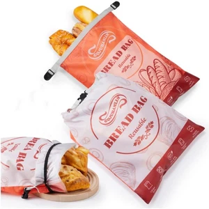2 Pack Reusable Bread Bags for Homemade Loaves, 17 * 13 Inch Extra Large Stor... - Picture 1 of 6