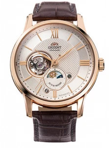 ORIENT Classic RN-AS0002S Cream Semi Skeleton SUN & MOON Mens Watch New in Box - Picture 1 of 1