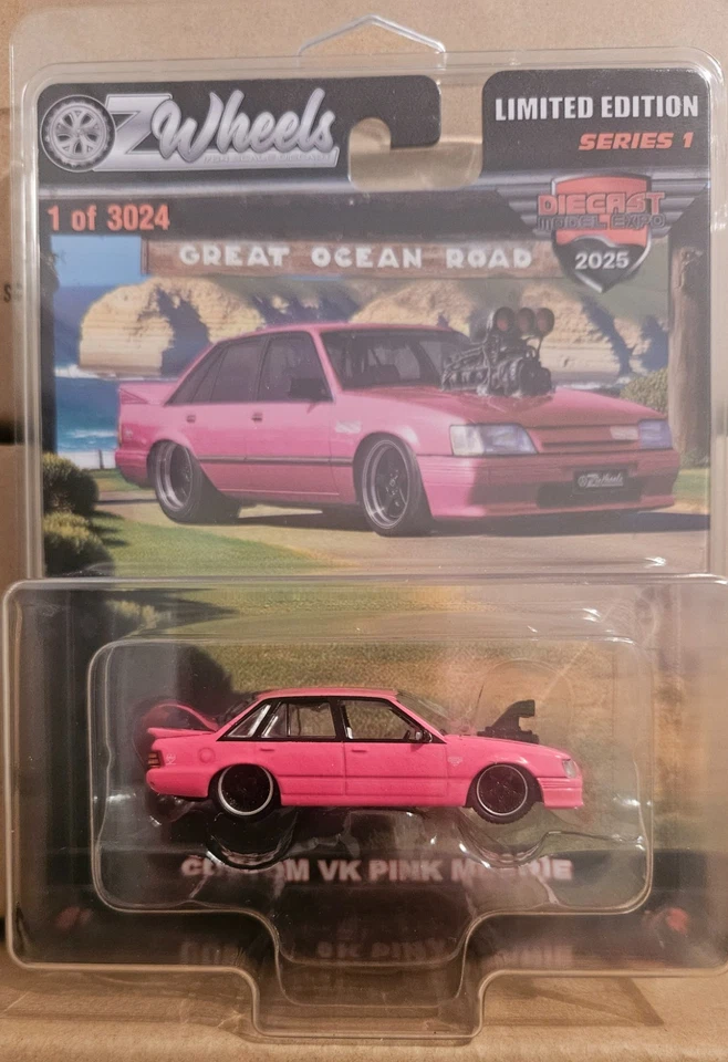 Oz Wheels Raw Chase Vk Commodore Pink Meanie 2025 Diecast Expo  - image 1 of 1