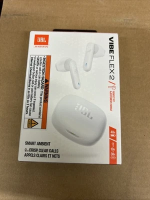 JBL Vibe Flex 2 White, Wireless Earbuds, Brand New in Factory Sealed Box