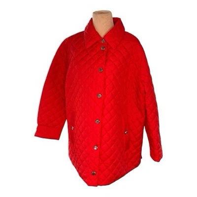 Anne Klein Women's Red Quilted Jacket Size XLL NWT - Image 1 of 4