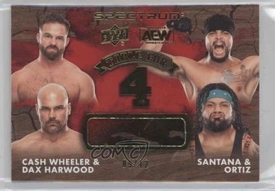 2021 AEW Spectrum Table for 4 Gold Relics /12 & Ortiz Santana Cash Wheeler #T4-2 - Image 1 of 2