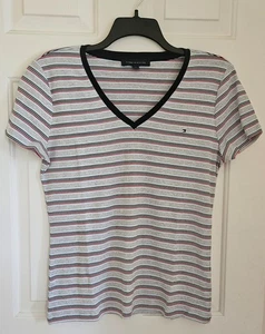 Tommy Hilfiger Mujer Cuello, Algodón, Manga S. Camiseta, Talla 2XL (EE. UU.) NUEVA CON ETIQUETAS. 100% Auténtica - Imagen 1 de 2