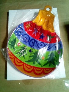 Elements Seasonal Holiday Ornament Chip And Dip Bowl - Picture 1 of 5