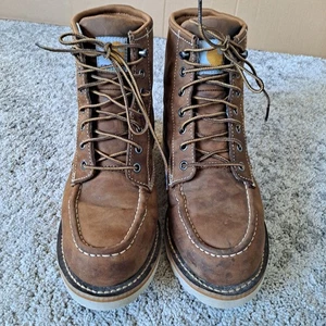 Carhartt Women's 6" Size 9.5 Wedge Soft Toe Waterproof Work Boot Brown - FW6025 - Picture 1 of 19