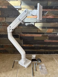 Monitorarm monTEK Schwerlast bis 59,4 Pfund verstellbare Klemme weiß SCHNELLER VERSAND - Bild 1 von 10