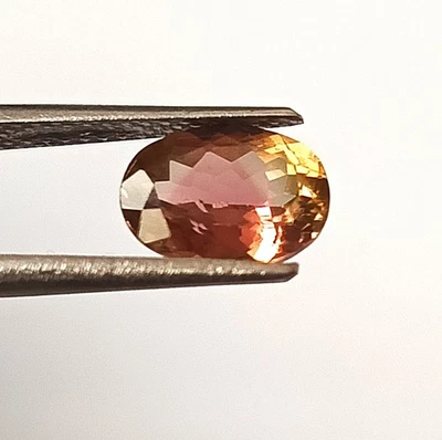 Natural Tourmaline Bi Color 1.60 Carat Oval Faceted Loose Gemstone 6.4X8.8 MM - Image 1 of 4