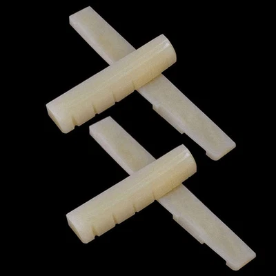 Unbleached Acoustic Guitar Bridge Saddle, Guitar Nuts, Fit for 74Mm Bridge Slot, - Image 1 of 4