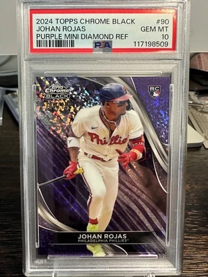 2024 Topps Chrome Black - Johan Rojas #90 PSA 10 POP 3 - Image 1 of 2