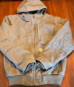 Chaqueta Carhartt Full Swing Cremallera Completa Con Capucha Aislada Talla Mediana Para Hombre’s Gris - Imagen 1 de 15