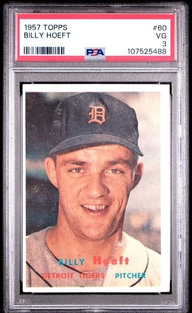 1957 TOPPS #60 BILLY HOEFT PSA VG 3 - Image 1 of 2