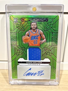 2023/24 NBA Obsidian Cason Wallace Auto Patch 10/20 Rookie OKC - Picture 1 of 3