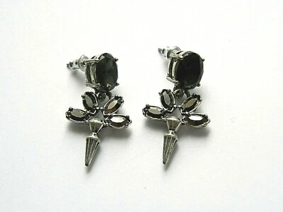 Pilgrim Damen Ohrstecker Versilbert 33 mm Hämatit UVP 39,95 € Trendig & Chic - Bild 1 von 3