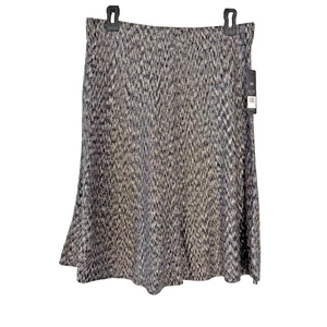 Knit Sweater Skirt Heritage Medium NEW Preppy Academia Gray Black Heather Twirl - Picture 1 of 7