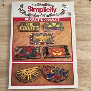 Decorative Doormats Cross Stitch | Simplicity #3720 From 1992 - Picture 1 of 4