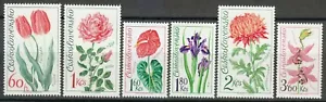 Cecoslovacchia 1973 MNH Mi 2147-2152 Sc 1890-1895 Fiori ** - Foto 1 di 1