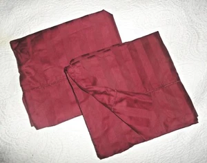 WAMSUTTA GARNET DOBBY DAMASK SATEEN STRIPE 500TC (2) KING PILLOWCASES 19X39 - Picture 1 of 9