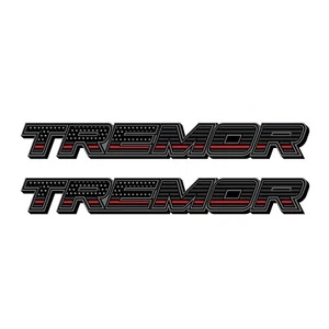 Tremor Sport Package USA Flag Red Line Truck Bed Side Decal Black Red Gray - Bild 1 von 5