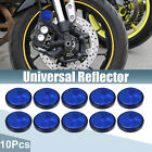 10 Pcs Universal Round Shape Reflectors for Motorcycle Garbage Cans Car Blue