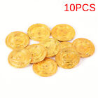 10x Plastic Pirate Gold Play Coins Birthday Party Favors Treasure ZT