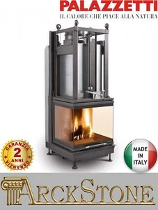 Kamin Holz Luft Natürliche Kanalisiert Palazzetti S66 3D Vorne Magnofix 18 Kw - Bild 1 von 3