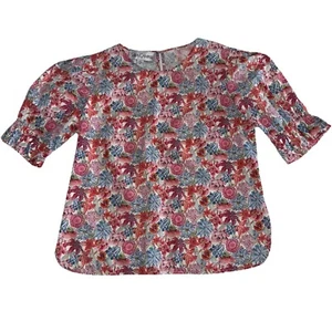 Sara Campbell Liberty Of London The Blossom Top Size Small Wonder Garden Poplin - Picture 1 of 7