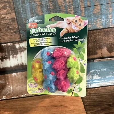 Hartz Cattraction Kitty Frenzy Cat Toy with 12 Silver Vine & Catnip Mice Multi - Image 1 of 4