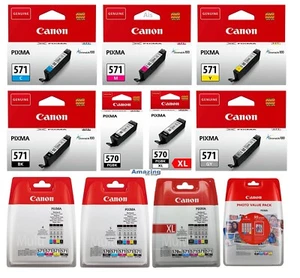 Canon PGI-570, CLI-571 Ink Cartridge, MG6853, MG7750, MG7751, MG7752 MG7753, Lot - Picture 1 of 19