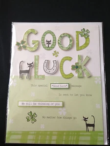 Second Nature Gigantic Card   Good Luck      9" x 11 3/4"    New  - Picture 1 of 3