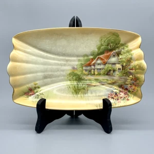 Royal Winton Grimwades Red Roof Cottage Yellow Dish Crazing Stained Patina - Picture 1 of 17