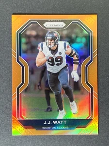 2020 Panini Prizm Football J.J. Watt Orange Prizm 119/249 #80 - Texans Cardinals - Picture 1 of 2