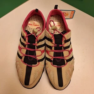Sand N Sun Water Shoes - Tan Mesh w/ Black & Pink - Women's Size 8 NWT - Picture 1 of 7