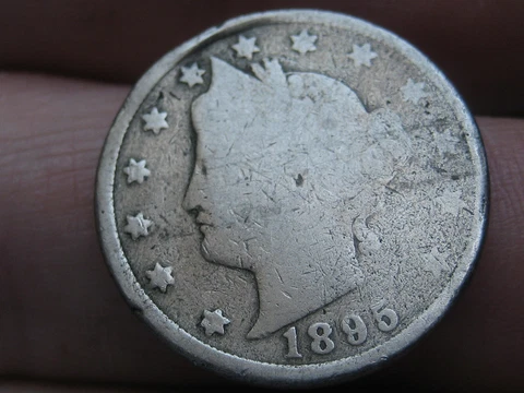 1895 Liberty Head V Nickel 5 Cent Piece- Good Details Cover