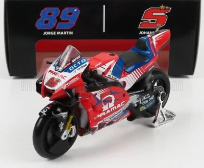 DUCATI DESMOSEDICI GP 21 PRAMAC RACING  TEAM N°5 MAISTO 1/18 - Photo 1/2