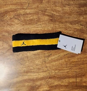 Jordan Brand Terry Headband in Black/Yellow Gold, Men's - Picture 1 of 4