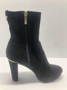 G By Guess Black Velvet Boots 8M - Picture 1 of 11