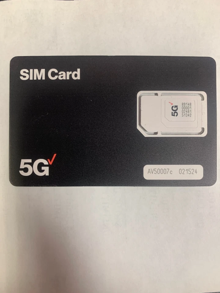 Verizon  SIM Card with 1 Month of the VZW Prepaid Unlimited plan included! - Image 1 of 1