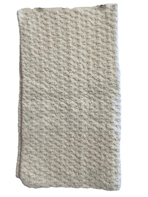 Handmade Crocheted White 19” X 32” Baby Blanket-very Clean - Image 1 of 4