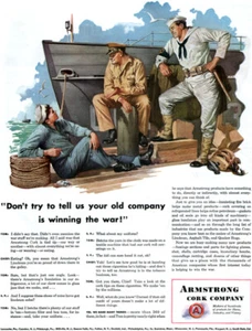 Frank Godwin Armstrong Cork Segunda Guerra Mundial Navy Shore Patrol Marinero 1944 revista anuncio impreso - Imagen 1 de 1