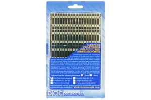 DCC Concepts - ESP-TRACK1.6  Pre-Etched Sleepers 1.6mm 4mm scale Straight TracK - Picture 1 of 2