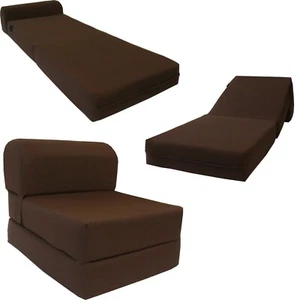 Portable Sleeper Chair Folding Foam Beds, Sofa, Couches 6x24x70 Brown - Picture 1 of 3