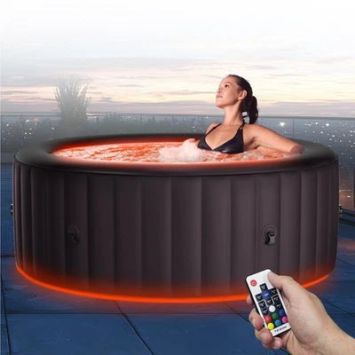 MSpa Whirlpool aufblasbar LED Beleuchtung Aurora Outdoor 6 Personen Ø204x70cm - Bild 1 von 4