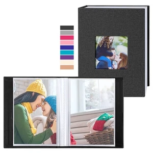 Ywlake Photo Album 4x6 100 Pockets 2 Packs, Small Mini Capacity Linen Photo A... - Picture 1 of 7
