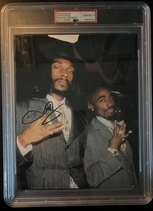 Snoop Dogg Signed/Auto Photo with Tupac Shakur PSA/DNA 10 Auto Gem Mint - Picture 1 of 2