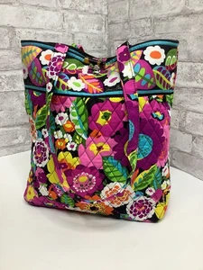 Vera Bradley Va Va Bloom Tote Bag Shoulder Double Handles 3 Interior Pockets - Picture 1 of 9