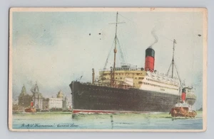 1933 Havanna Kuba verschickt - Cunard Line RMS Franconia Oceanliner Postkarte - Bild 1 von 2