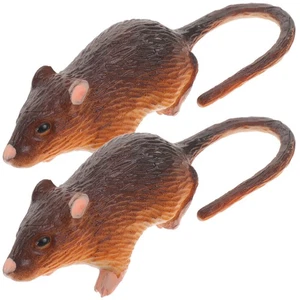 Ratto finto giocattolo realistico 6,5 cm per bambini gioco interattivo e scherzi - Foto 1 di 12
